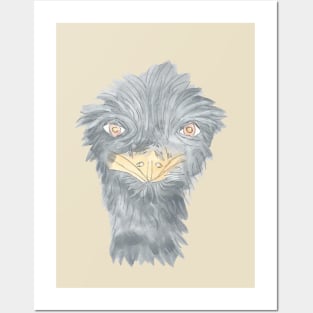 Emu Watercolor Posters and Art